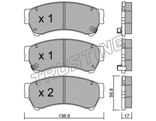 фото Комплект тормозных дисковых колодок trusting 886.0