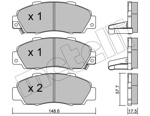 

Тормозные колодки METELLI дисковые 2202980