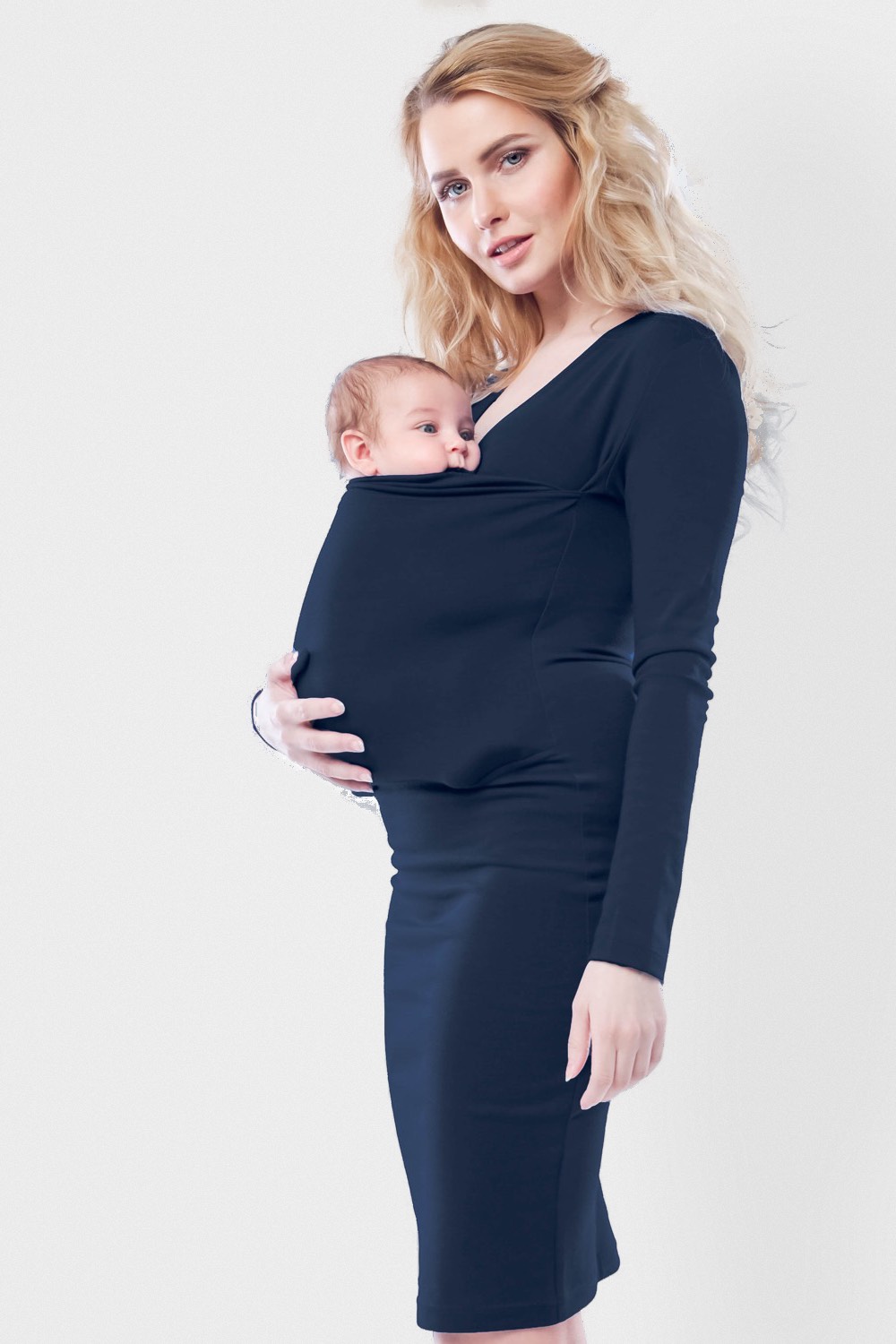

Слингоплатье Panga Dress Long c длинным рукавом темно-синий р. M 48, Dress Long