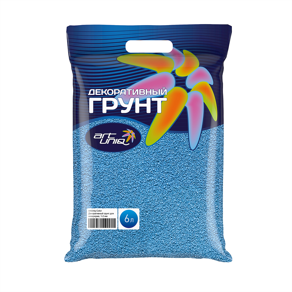 фото Грунт artuniq color azure 1-2 мм 9кг