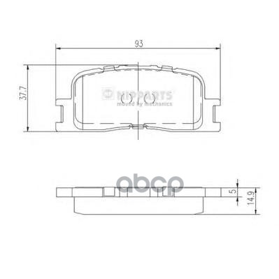 Комплект тормозных колодок NIPPARTS J3612024