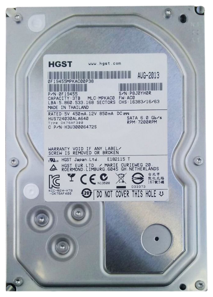 фото Внутренний жесткий диск hgst ultrastar 7k4000 3tb (hus724030ala640)