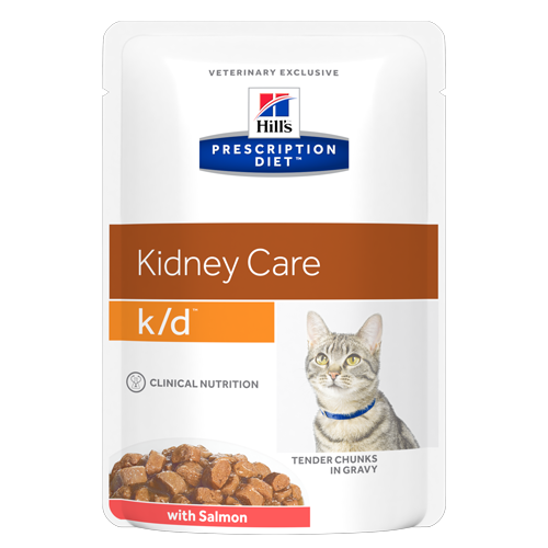 фото Влажный корм для кошек hill's prescription diet k/d kidney care, лосось, 12шт, 85г