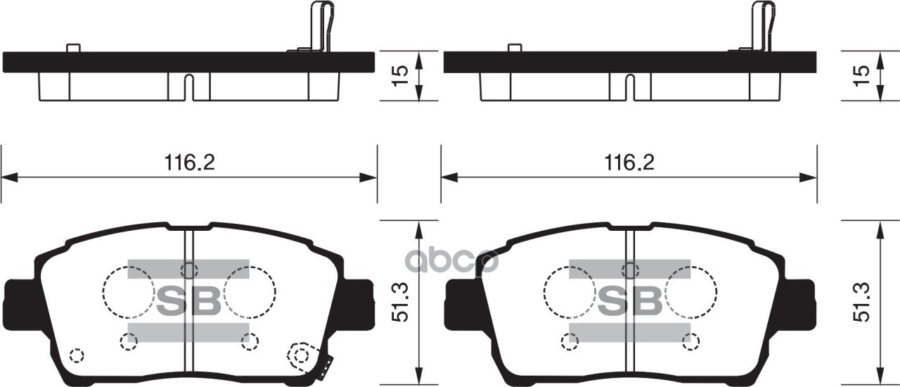 

Тормозные колодки Sangsin brake передние SP1232