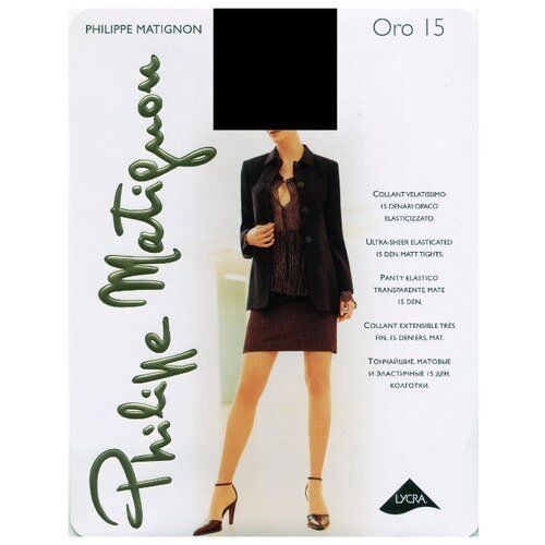 

Колготки женские Philippe Matignon ORO черные 4 (L), Черный, ORO