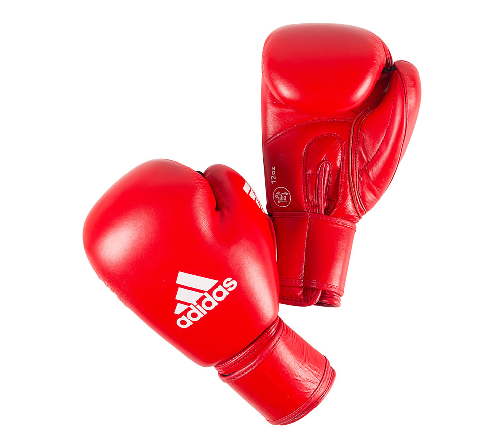 фото Боксерские перчатки adidas aiba красные 10 унций