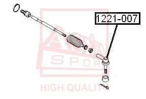 Наконечник поперечной рулевой тяги ASVA 1221-007