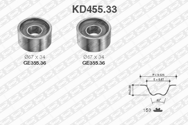 фото Комплект ремня грм snr kd455.33 ntn-snr