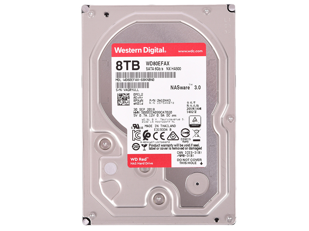 фото Внутренний жесткий диск western digital 8tb 128mb (wd80efax)