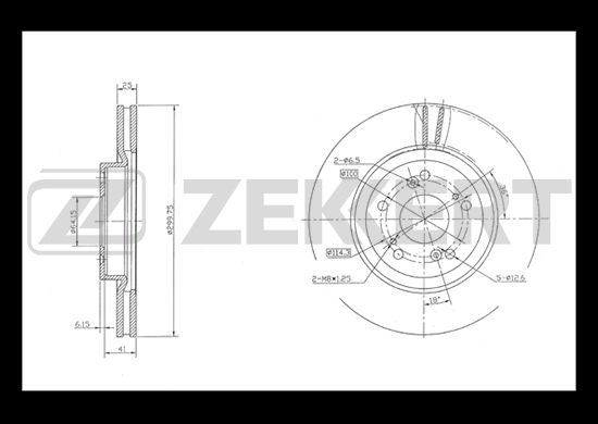 фото Тормозной диск zekkert bs-5387