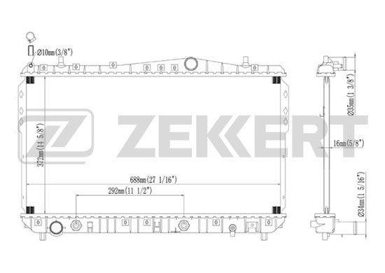 

Радиатор охлаждения двигателя ZEKKERT MK-1182