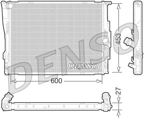 фото Радиатор охлаждения двигателя denso drm05073