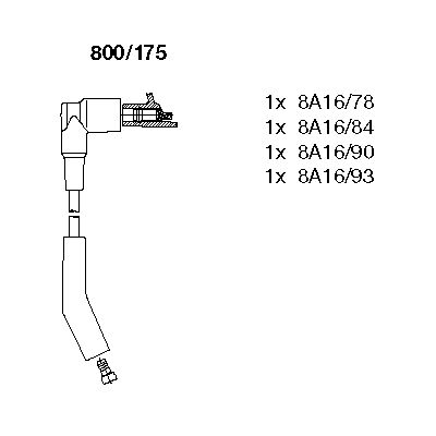 фото Комплект проводов зажигания bremi 800/175