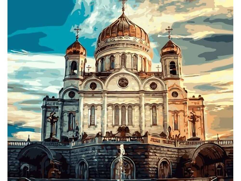 

Картина по номерам MG8027 "Храм Христа Спасителя", Храм Христа Спасителя