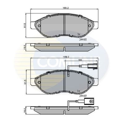 

Комплект тормозных колодок, дисковый тормоз COMLINE CBP11589