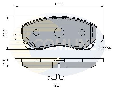 фото Комплект тормозных колодок, дисковый тормоз comline cbp31256