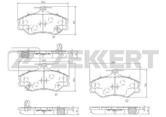 фото Комплект тормозных колодок, дисковый тормоз zekkert bs-2808