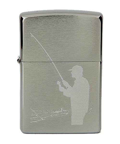 

Бензиновая зажигалка Zippo №200 Fisherman Brushed Chrome, Серебристый, №200 Fisherman