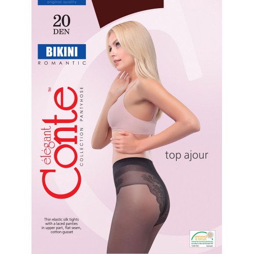 фото Колготки капроновые conte bikini 40 nero, размер 3