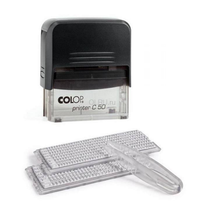 фото Штамп самонаборный colop printer c50-set-f пластиковый 8/6 строк (ан. 4927/db,4928)