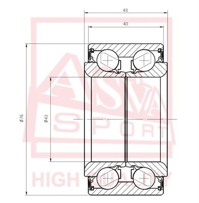 

Подшипник ASVA DAC43760043-40