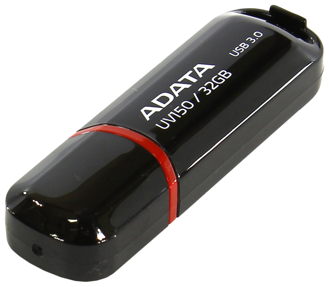 фото Флешка adata uv150 32гб black (auv150-32g-rbk)