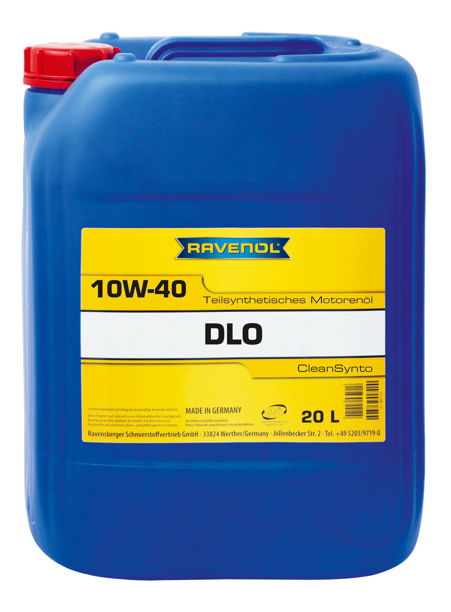 

Моторное масло Ravenol DLO 10W40 20л, DLO