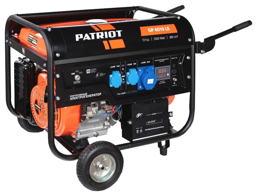 Бензиновый генератор Patriot GP 6510LE бензиновый генератор patriot gp 3510 474101535