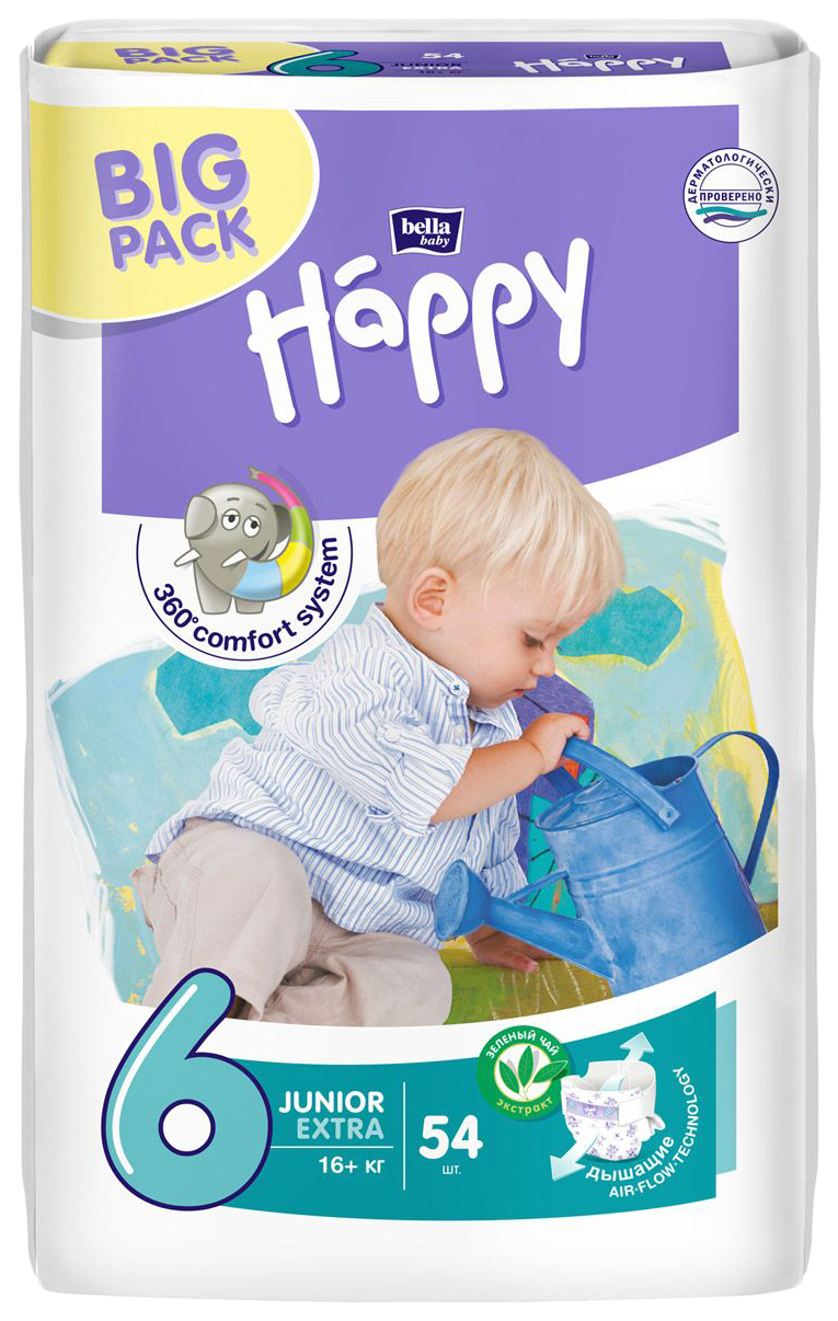 фото Подгузники bella baby happy junior extra 6 (16+ кг), 54 шт.