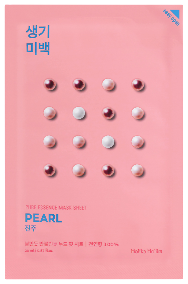 Маска для лица Holika Holika Pure essence Mask Sheet Pearl 20 мл эссенция для лица отбеливающая с экстрактом жемчуга missha chogongjin sulbon jin essence