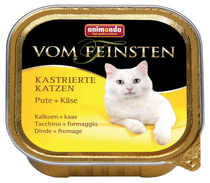 фото Консервы для кошек animonda vom feinsten kastrierte katzen, с индейкой и сыром, 100г