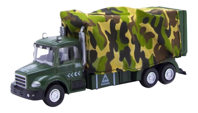 фото Коллекционная модель autotime military truck с тентом 1:48