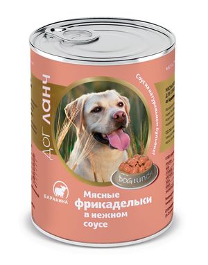 фото Консервы для собак dog lunch, фрикадельки в нежном соусе, баранина, 850г