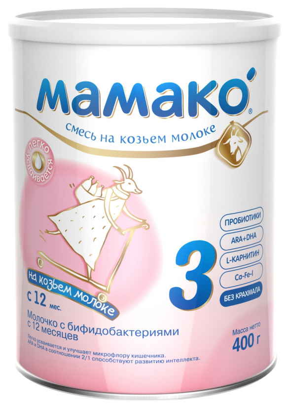 

Смесь на козьем молоке Мамако 3 от года 400 г, 3