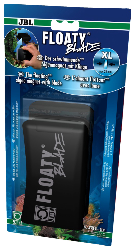 

JBL Плавающий магнитный скребок с лезвием для чистки толстых стекол от водорослей