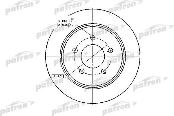 фото Тормозной диск patron pbd7003