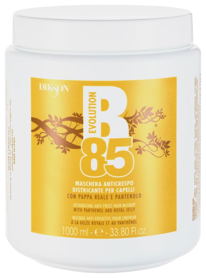 

Маска для волос Dikson B85 Detangling Anti-Frizz Hair Masque Восстанавливающая 1000 мл, B85 Detangling Anti-Frizz Hair Masque with Panthenol and Royal Jelly