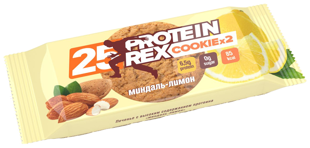 фото Протеиновое печенье proteinrex cookie 50 г миндаль-лимон