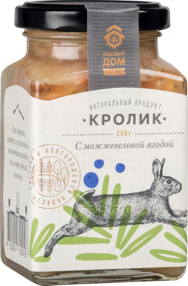 

Кролик Медовый дом с можжевеловой ягодой 250 г, с можжевеловой ягодой