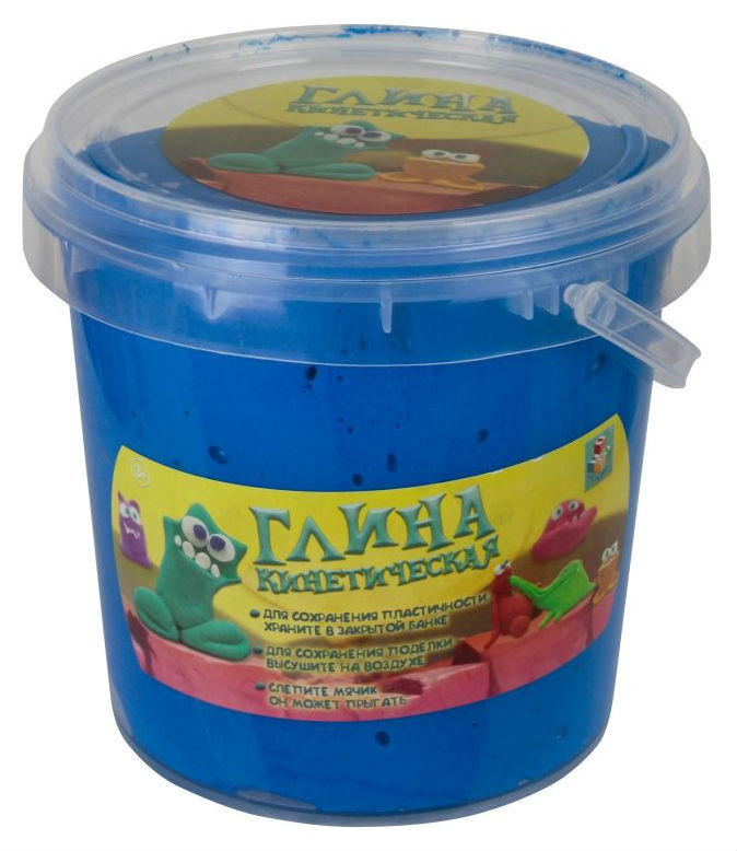 

Кинетическая глина 1TOY цвет морской волны Т11349 банка 230 г