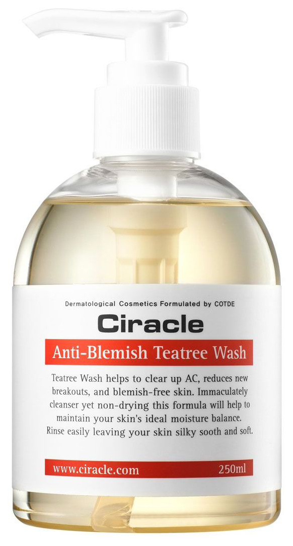 Пенка для умывания Ciracle Anti Blemish Teatree Wash 250 мл жидкая облепиховая пенка liquid gold foam wash al4139 200 мл