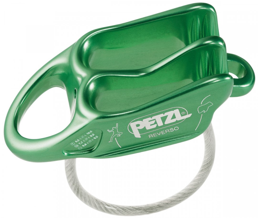 

Страховочно-спусковое устройство Petzl Reverso зеленое, Зеленый, Reverso