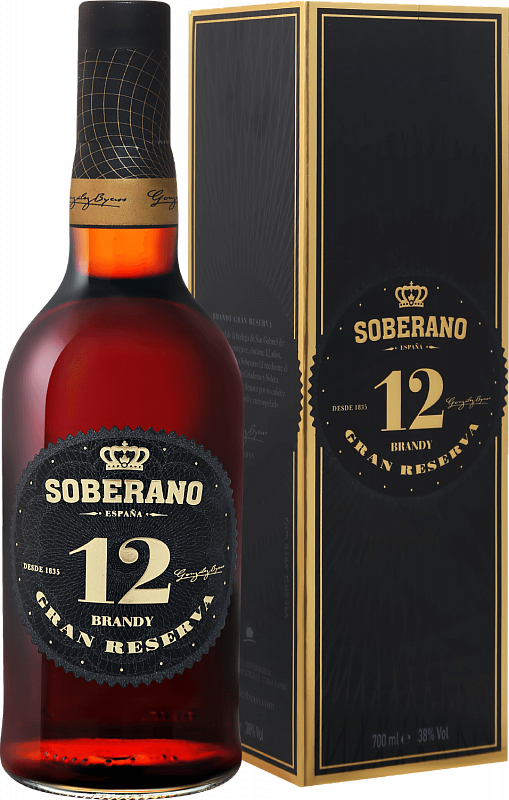 фото Бренди soberano gran reserva 12 gonzalez byass (gift box), 700мл