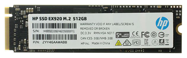 

SSD диск HP EX920 512ГБ (2YY46AA), EX920