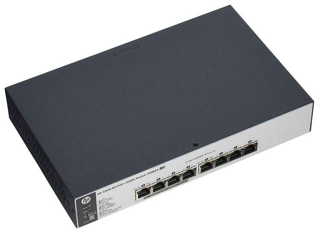 фото Коммутатор hpe 1820-8g-poe+ j9982a silver