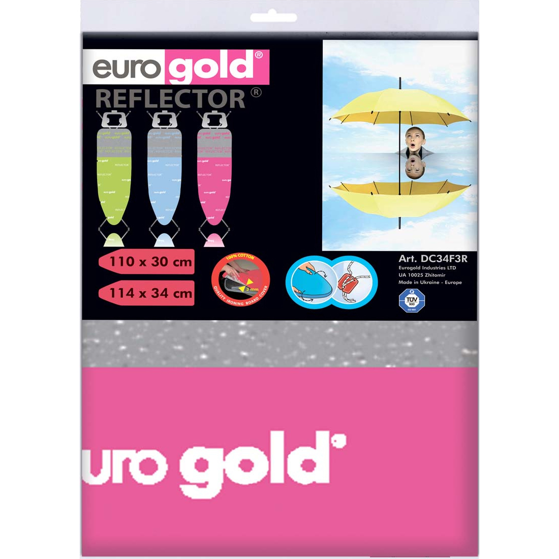 фото Чехол для гладильной доски eurogold reflector (до 114х34 см)