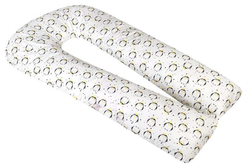 фото Наволочка wb к подушке для беременных amarobaby u-образная 340х35 (пингвины)