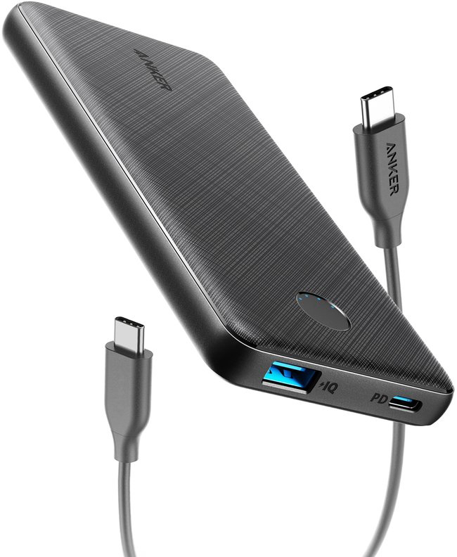 

Внешний аккумулятор Anker PowerCore Slim 10000 mAh Black, PowerCore Slim 10000 мАч