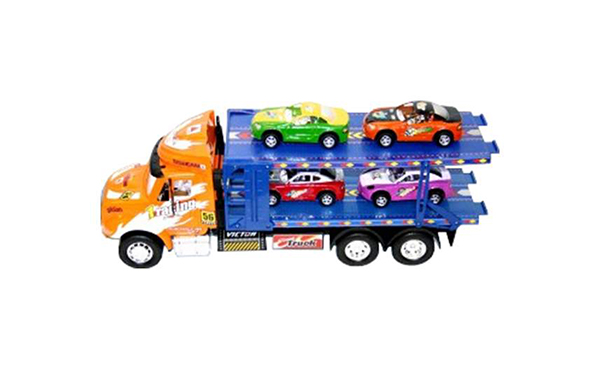 

Инерционная пластиковая машинка Shenzhen toys Машиновоз 33809, Разноцветный