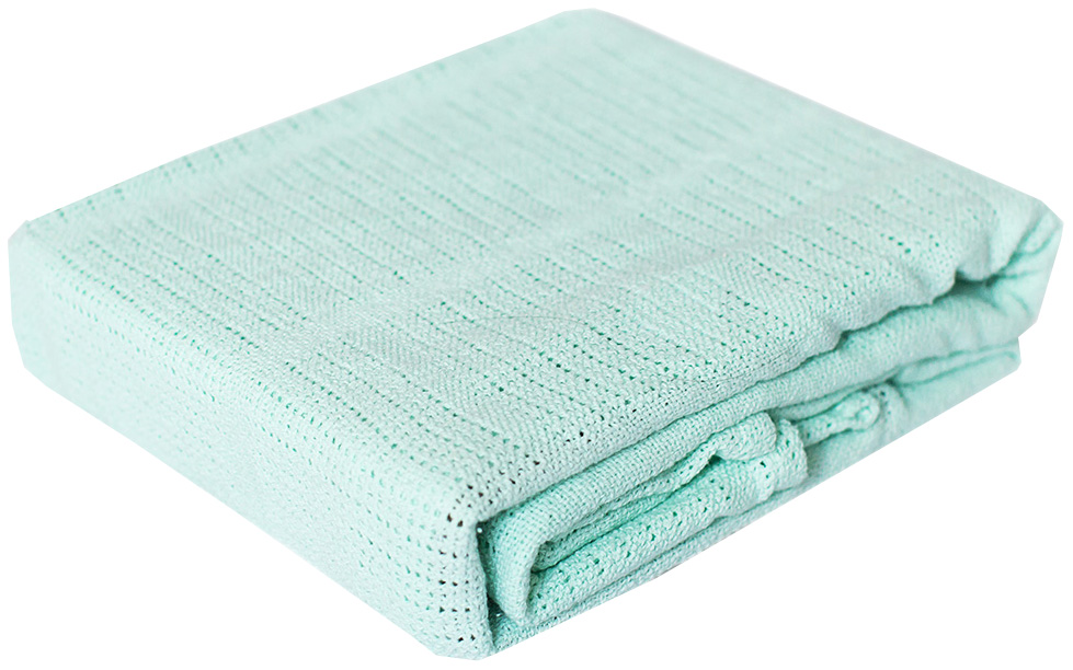 Одеяло вязаное Baby Nice мятное, 90x118 см